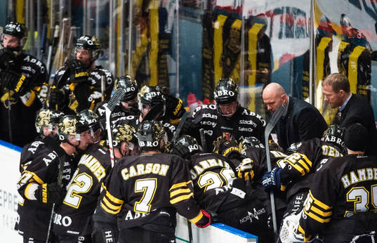 s har en timeout i slutet av ishockeymatchen i kvalserien
