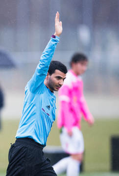 Domare Mofid Hammudeh i fotbollsmatchen mellan BK Häcken