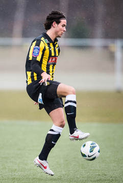 Häckens Fredrik Ekman i fotbollsmatchen mellan BK Häcken