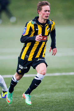 Häckens Joel Andersson i fotbollsmatchen mellan BK Häcken