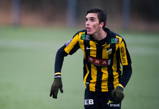 Häckens Egzon Binak i fotbollsmatchen mellan BK Häcken