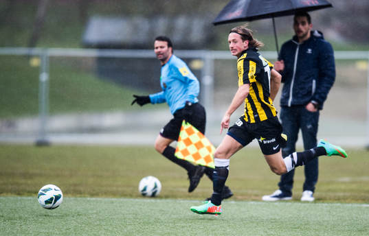 Häckens Felix Martinsson i fotbollsmatchen mellan BK