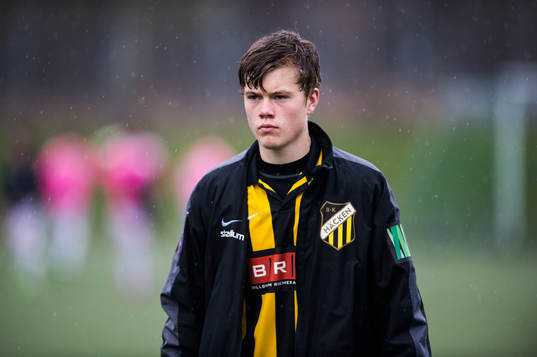 Häckens Albin Skoglund i fotbollsmatchen mellan BK Häcken