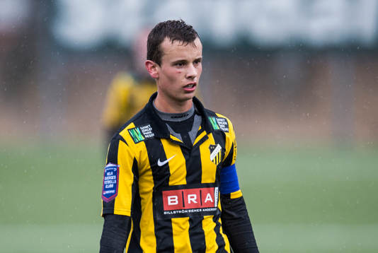 Häckens Rasmus Andernil Bozic i fotbollsmatchen mellan BK