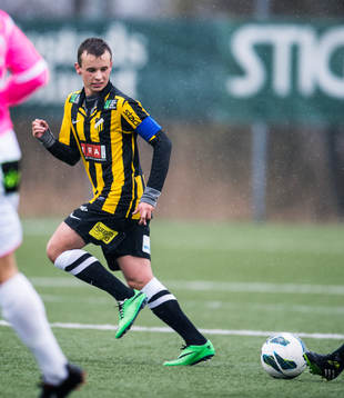 Häckens Rasmus Andernil Bozic i fotbollsmatchen mellan BK