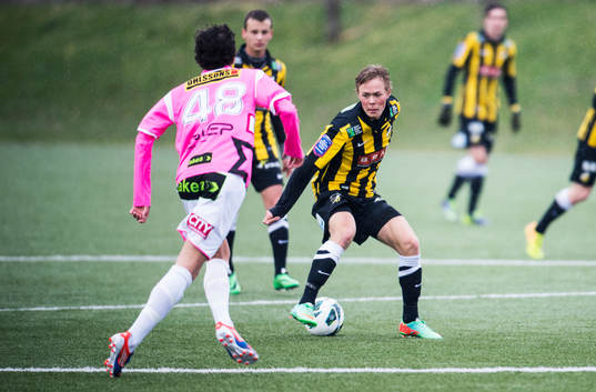 Häckens Joel Andersson i fotbollsmatchen mellan BK Häcken
