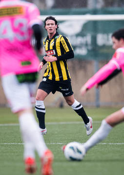 Häckens Fredrik Ekman i fotbollsmatchen mellan BK Häcken