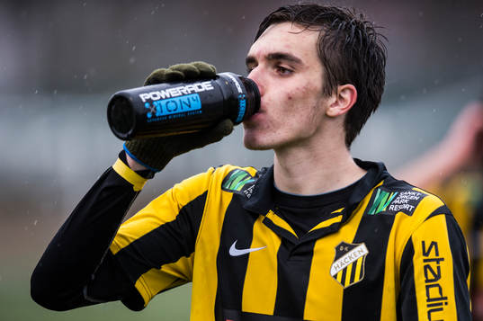 Häckens Egzon Binak i fotbollsmatchen mellan BK Häcken
