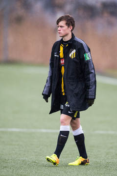 Häckens Albin Skoglund i fotbollsmatchen mellan BK Häcken