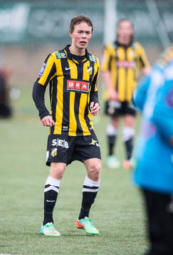 Häckens Joel Andersson i fotbollsmatchen mellan BK Häcken