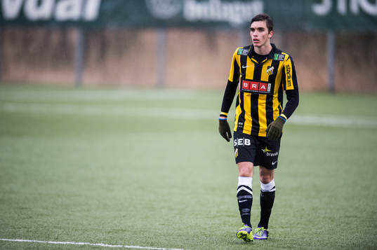 Häckens Egzon Binak i fotbollsmatchen mellan BK Häcken