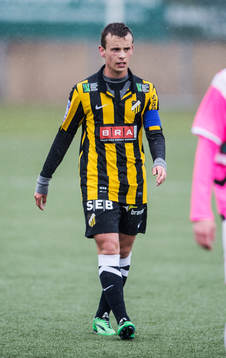 Häckens Rasmus Andernil Bozic i fotbollsmatchen mellan BK