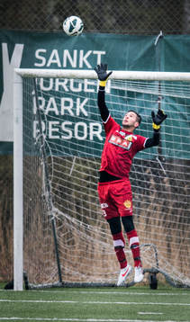 Häckens målvakt Emre Patat i fotbollsmatchen mellan BK