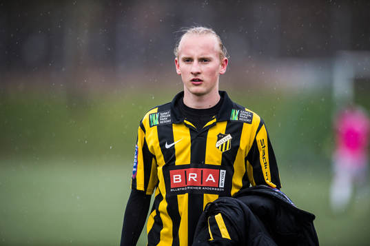 Häckens Gabriel Franke i fotbollsmatchen mellan BK Häcken