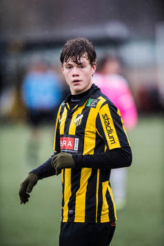 Häckens Albin Skoglund i fotbollsmatchen mellan BK Häcken