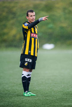 Häckens Rasmus Andernil Bozic i fotbollsmatchen mellan BK