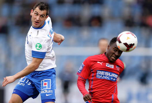 Norrköpings Nikola Tkalcic och Helsingborgs David Accam