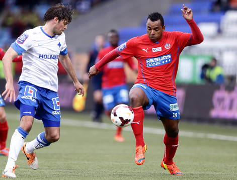 Helsingborgs Alvaro Álvaro Santos och Norrköpings Morten
