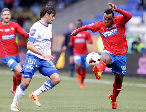 Helsingborgs Alvaro Álvaro Santos och Norrköpings Morten