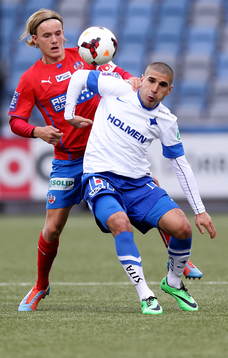 Helsingborgs David Svensson och Norrköpings Rawez Lawan