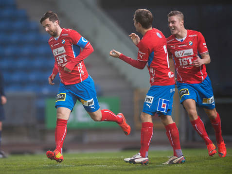 Östers Denis Velic har gjort 1-2 i matchen i Superettan