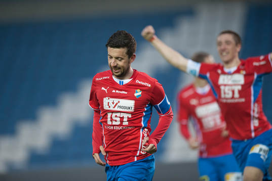 Östers Denis Velic har gjort 1-2 i matchen i Superettan