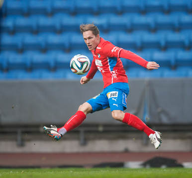 Östers Andreas Wihlborg i matchen i Superettan mellan