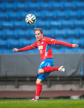 Östers Andreas Wihlborg i matchen i Superettan mellan