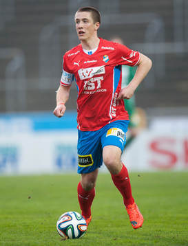Östers Johan Andersson i matchen i Superettan mellan