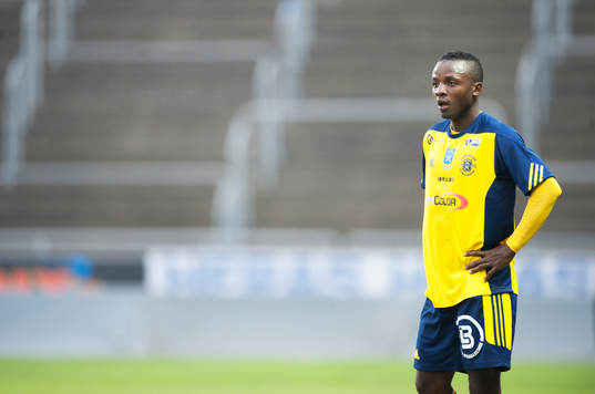 Ängelholms Samuel Monday i matchen i Superettan mellan
