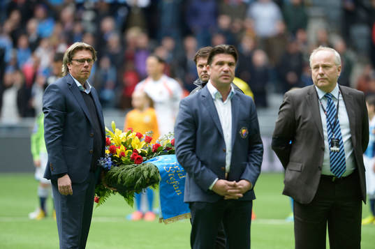 tränare Per Olsson, Bo Andersson, sportchef och Lars-Erik