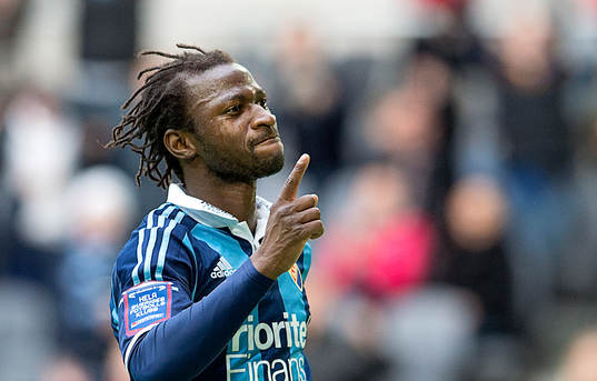 Djurgårdens Amadou Jawo jublar