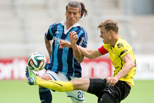 Djurgårdens Aleksandar Prijovic och Halmstads Marcus
