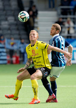 Halmstads Gudjon Baldvinsson och Djurgårdens Stefan