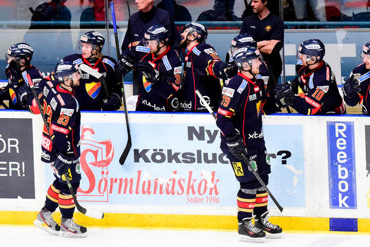 Djurgårdens Emil Lundberg gör 3-1 och jublar