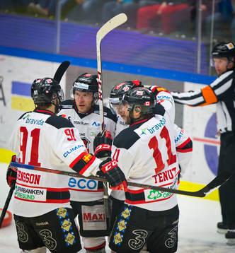 Malmö Redhawks Daniel Viksten gör 0-1 till Malmö och