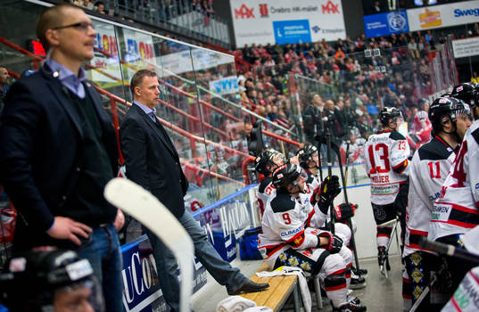 Malmö Redhawks assisterande tränare Björn Hellkvist och