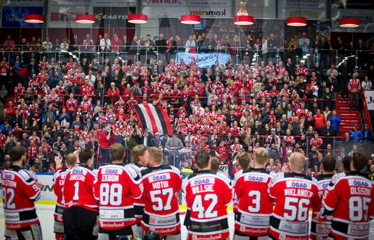 Örebros spelare Robin Dahlström, Jonas Karlsson, Jonas