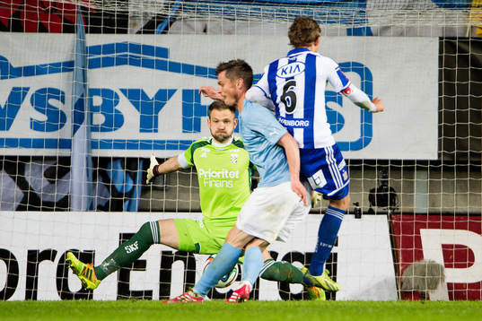 Malmö FFs Markus Rosenberg gör 0-3 bakom IFK Göteborgs