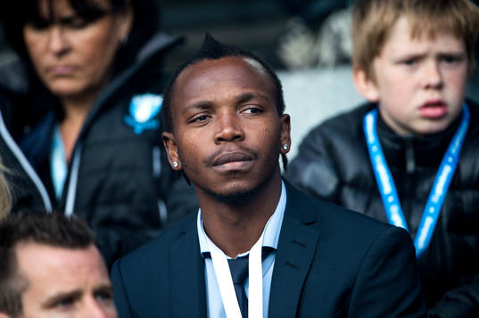 IFK Göteborgs May Mahlangu på läktaren