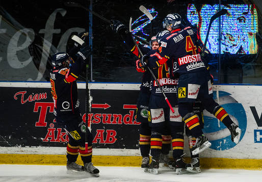Djurgårdens  spelare jublar
