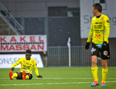Mjällbys Kwame Bonsu deppar