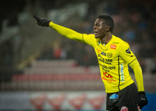 Mjällbys Gbenga Arokoyo deppar