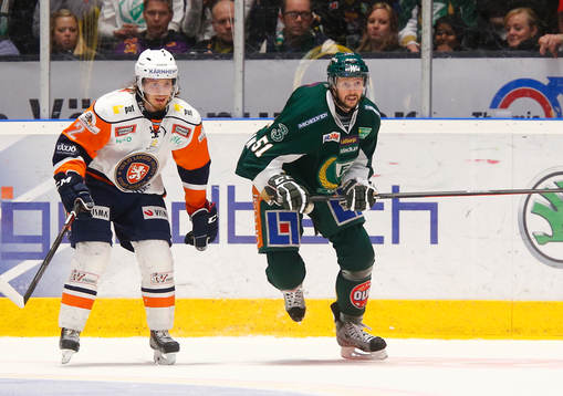Växjös Kristofer Berglund och Färjestads Rickard Wallin
