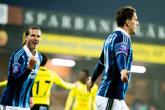Djurgårdens Erton Fejzullahu jublar