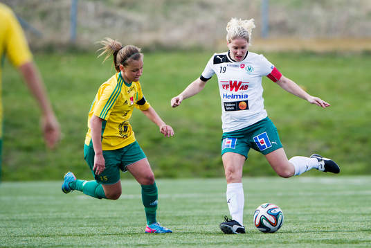 Bollstanäs Julia Zigotti Olme (vänster) och Mallbackens