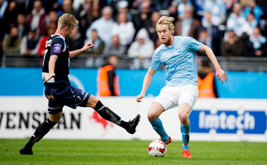 Gefles Robin Nilsson och Malmö FFs Filip Helander