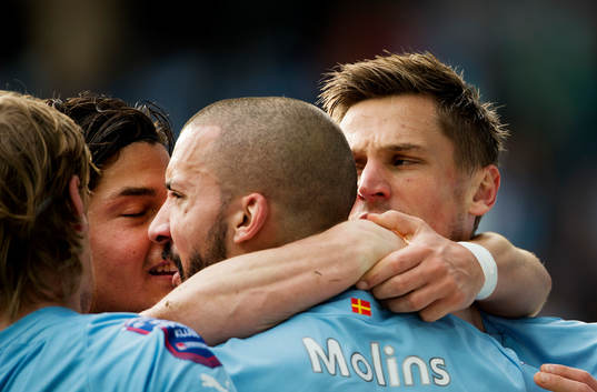 Malmö FFs Miiko Albornoz, Guillermo Molins, Markus
