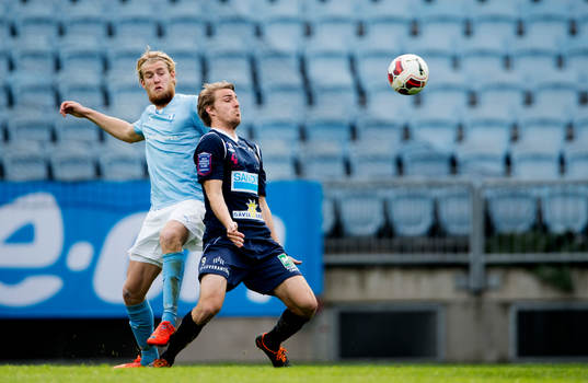 Malmö FFs Filip Helander och Gefles Johan Oremo