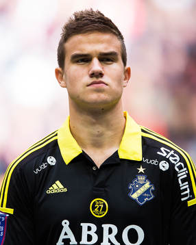 s Eero Markkanen innan fotbollsmatchen i Allsvenskan mellan